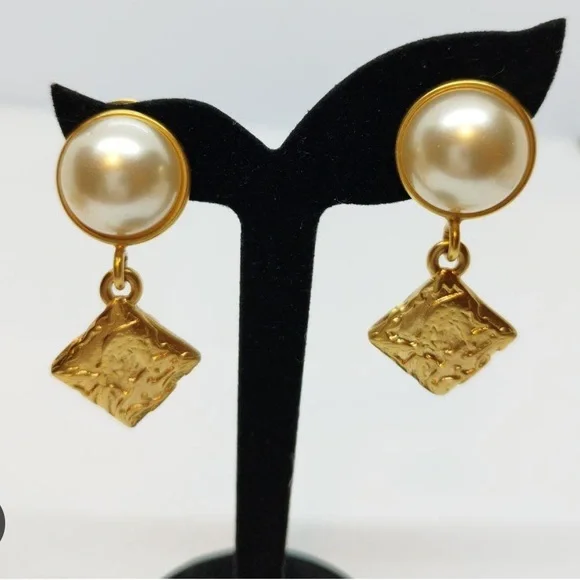 Salvatore Ferragamo Vintage Clip-on Earrings.